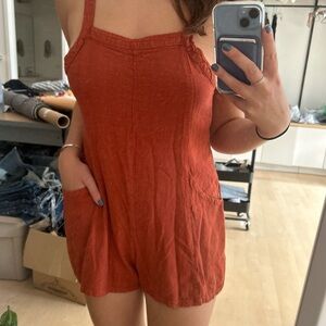 Abound Terracotta Romper with Pockets